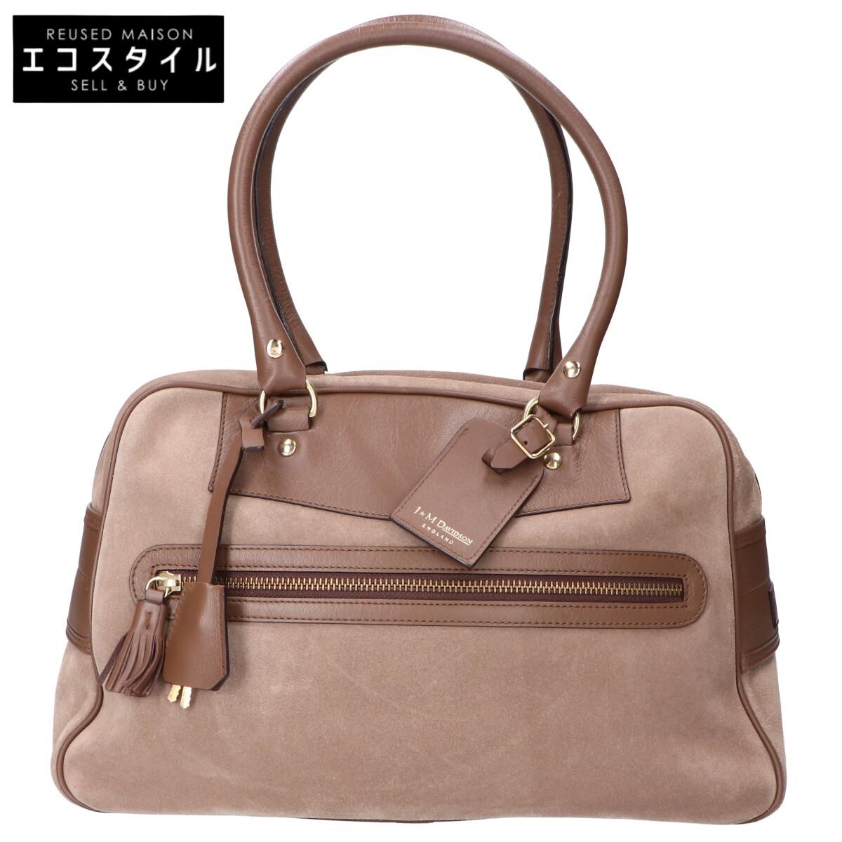 

J&MDavidson Suede Mini Boston bag BrownUsed