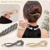 Pinza para el Pelo con Pedrería para Mujer Pasador para la Parte Trasera de la Cabeza Pinza Retorcida Accesorio Decorativo para el Cabello Diseño Elegante Construcción Duradera de Metal
