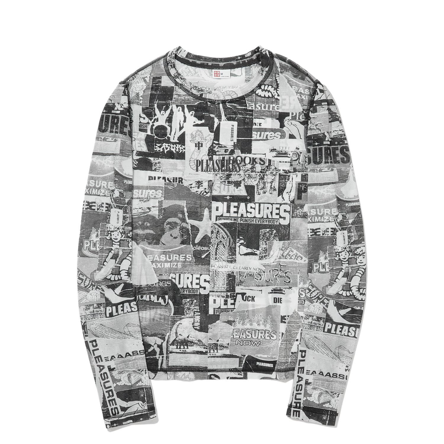 

Серия скейтбордов Li Ning X Pleasures Коллаборация Принт по всей поверхности Буквы Круглый вырез Комфортная Дышащая Приталенная Футболка с длинным рукавом AUDU122-1 S