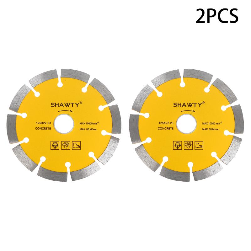 1/2Pcs 5 Inch Angle Grinder Saw Blade for Tile and Stone - 125mm Wet/Dry Use on Porcelain, Marble, Brick, Concrete