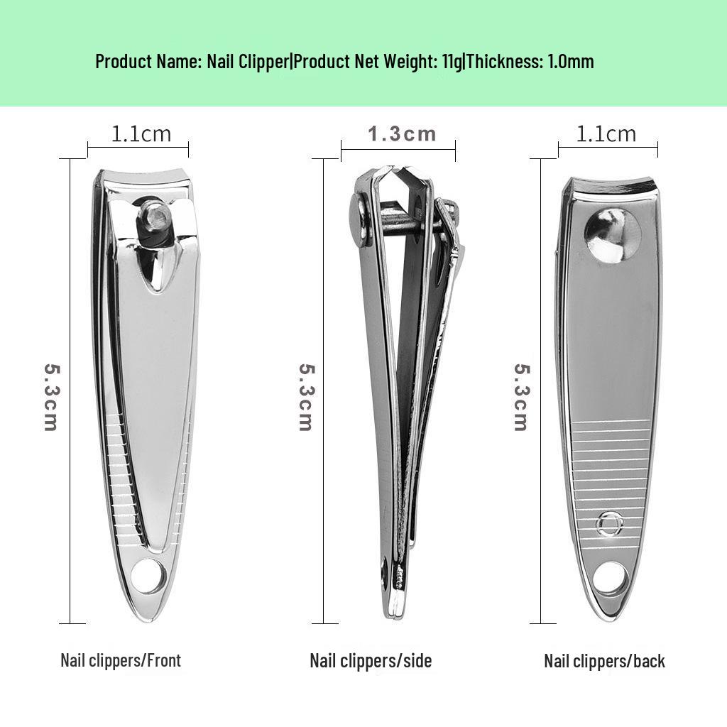 Child-Safe Anti-Splash Electroplated Nail Clippers - Large Size