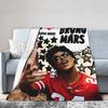 I Love Bruno Mars Wool Blankets Funny Throw Blanket for Home Hotel Sofa 200x150cm Bedspread,
