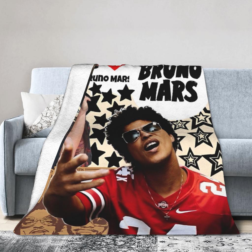 I Love Bruno Mars Wool Blankets Funny Throw Blanket for Home Hotel Sofa 200x150cm Bedspread,