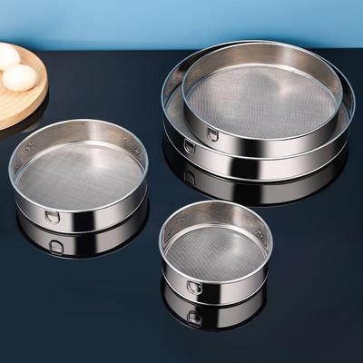 Ultra-Fine 304 Stainless Steel Flour Sifter, 40-60 Mesh Handheld Baking Tool