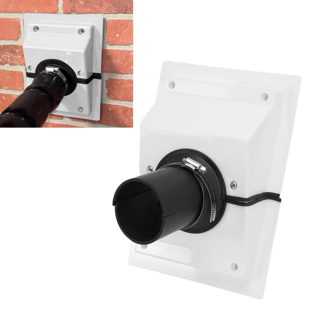 HVAC Wall Penetration Line Set Cover Kit Plastic Split AC Line Set Wall Cover with Soft Gasket for Indoor Outdoor Conditioner