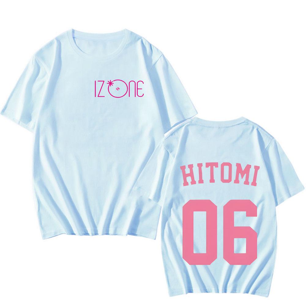 IZONE 2024 Korean Kpop Album T-Shirt Damen Herren Print T-Shirt Harajuku Unisex Ulzzang Grafik Damen T-Shirt Kawaii 90er Kleidung