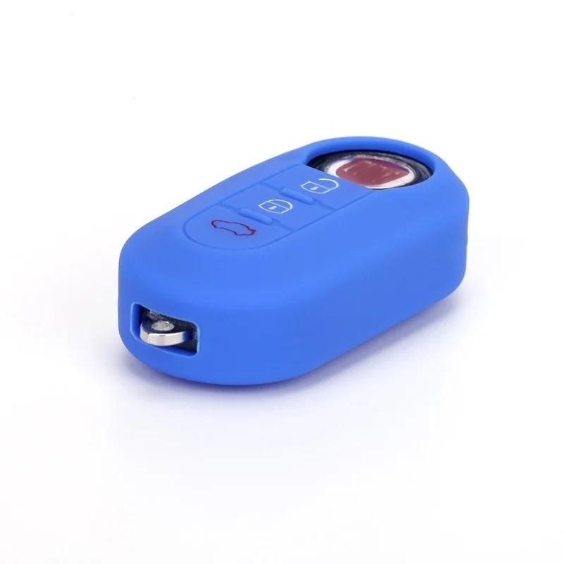 3 Buttons Silicone Car Key Case Cover For Fiat 500 Flip Folding Remote Key Shell For Fiat Punto Panda Car Accessories