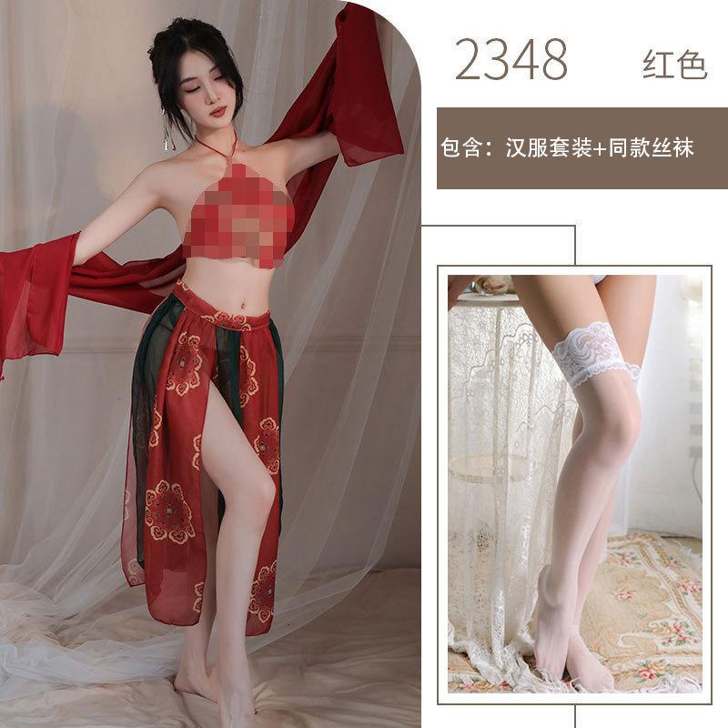 Sex underwear Guochao Hanfu classical cheongsam uniform temptation bed Dunhuang beautiful woman hot passion suit