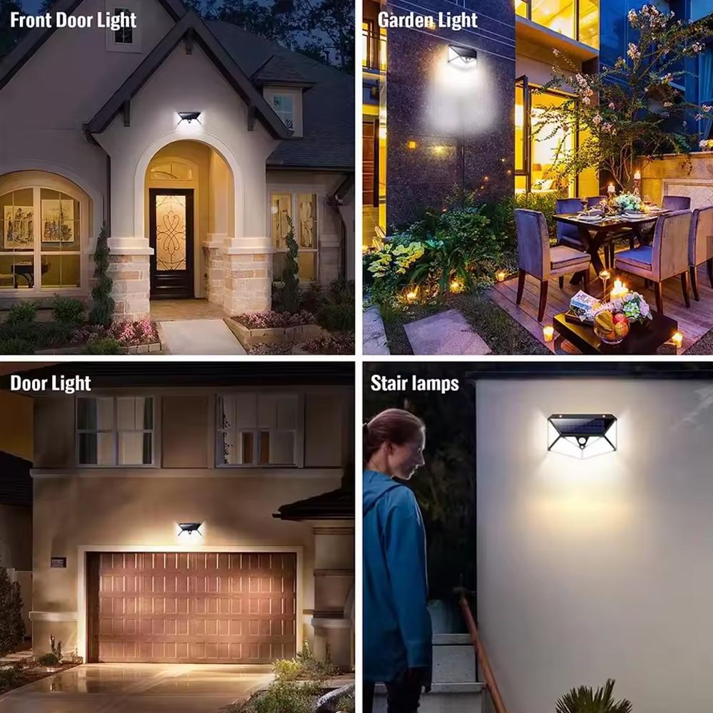 Multifunctional Solar Lamp Outdoor Garden Decoration Solar LED Light Waterproof Sunlight Powered Spotlight with Motion Sensor