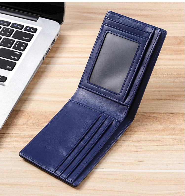 Men's RFID Blocking Anti-theft Leather AirTag Wallet & Card Holder