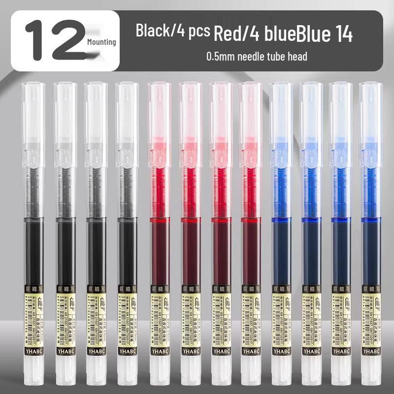 

Быстросохнущие нейтральные ручки с прямой подачей чернил для студентов - Набор из 12 штук 0.5mm