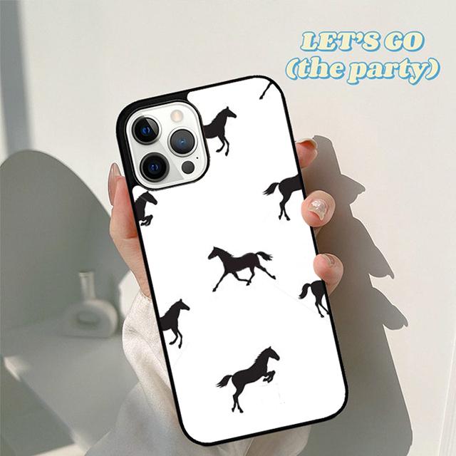 Herbst Pferde Muster Collage Handyhülle Cover für iPhone 17 Air 16 16e 15 12 11 13 14 Pro Max Apple Plus Hülle