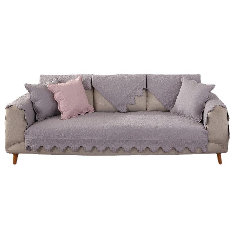 All-season All-cotton Korean Leaf Sofa Cushion Modern Simple Anti-slip Sofa Cushion Towel