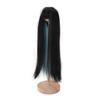 Straight Wig for Dolls, Dual Color High-Temperature Fiber Replacement Wig for 14 Scale Ball-Jointed Dolls (Black Lake Blue)