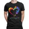 LGBT Pride Rainbow Love Is Love Butterfly Heart Classic Graphic Funny 100% Cotton T-Shirt Tops