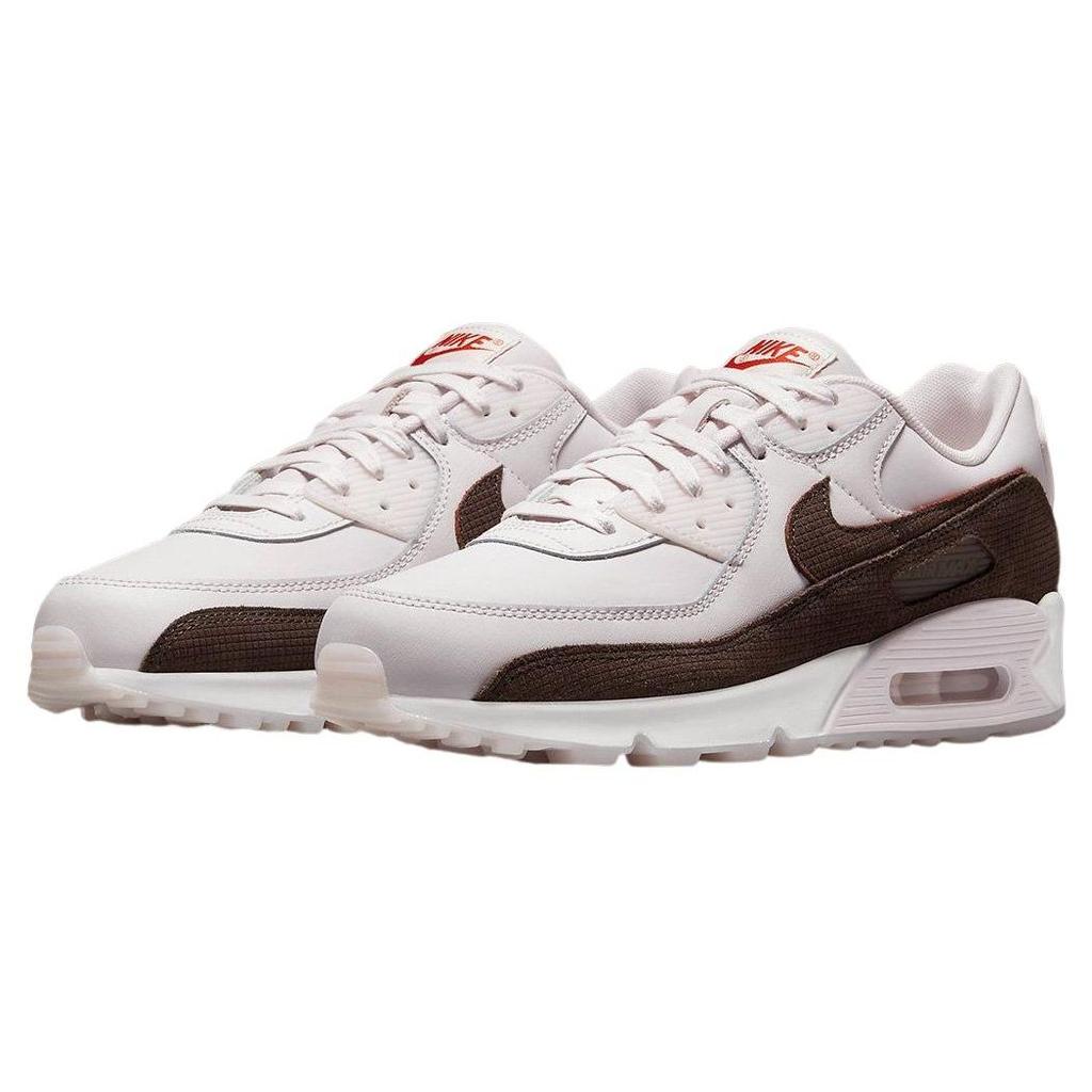 Nike Ανδρικά αθλητικά παπούτσια Air Max 90 Δερμάτινα Καφέ Πλακάκια Ροζ Πέρλα-Ροζ Μπαρόκ-Καφέ FD0789-600