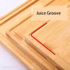 Bambus skjærebrett for kjøkken, kraftige skjærebrett i tre med Juice Groove Frukt skjærebrett Skjærebrett for grønnsaker kjøtt