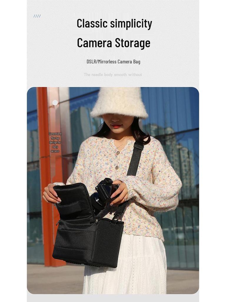 Single Shoulder Portable DSLR Bag for Canon, Nikon, Sony, Fujifilm Mirrorless Cameras