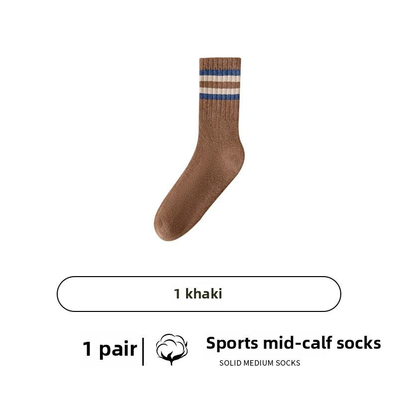 Men's Autumn and Winter Warm Velvet and Thick Towel Bottom Cylinder Pure Cotton Socks
