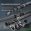 Iosn Carbon Fiber Telescopic Sea Fishing Rod with 7000 Series Reel