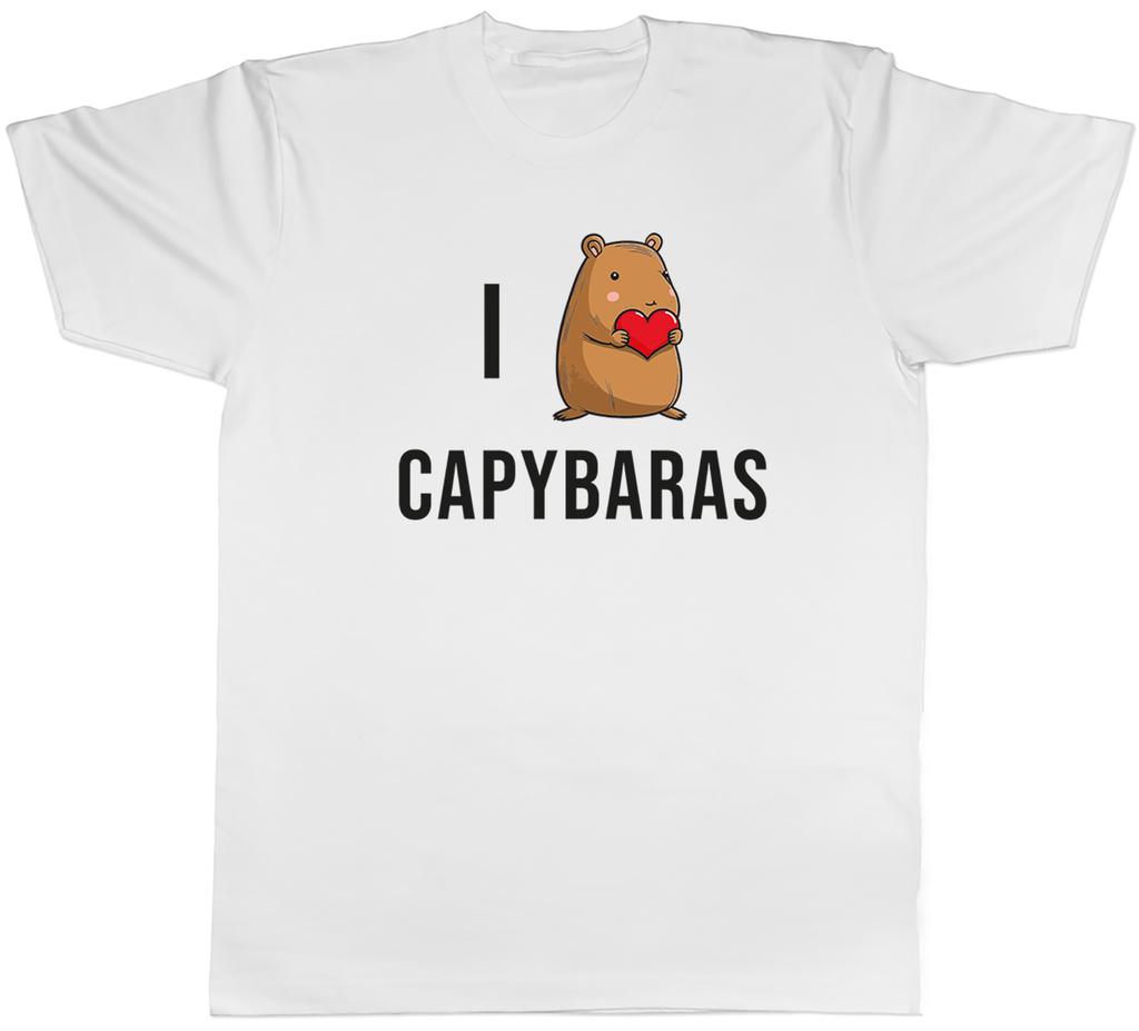 I Love Capybara Unisexs TShirt Cute Animal Unisex Tee Gift