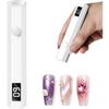 Mlogiroa Mini UV Light for Nails Handheld Flash Cure Light 3w Portable Led Lamp with 2 Timer Settings 20/60s for Home DIY Salon Women Gel Polish