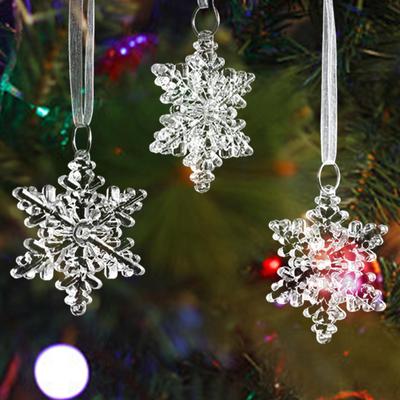 3 kusy vánoční stromeček akrylový přívěsek dekorace dárek DIY Charm Xmas Decor