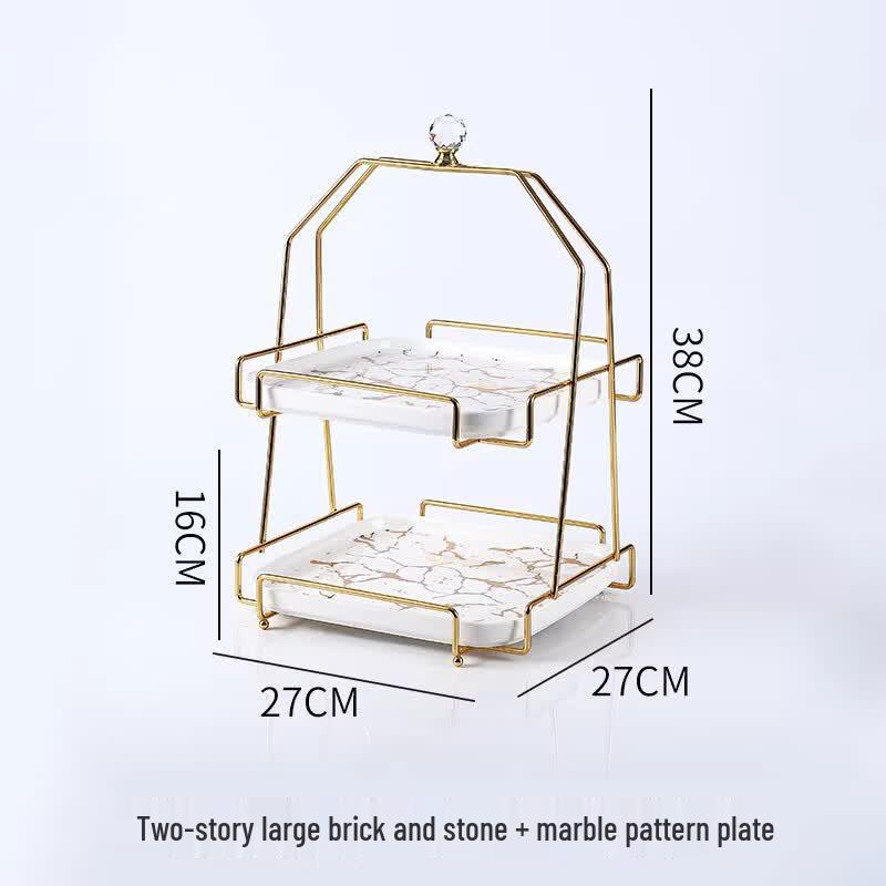 Light Luxury Multi-layer Ceramic Snack & Dessert Stand