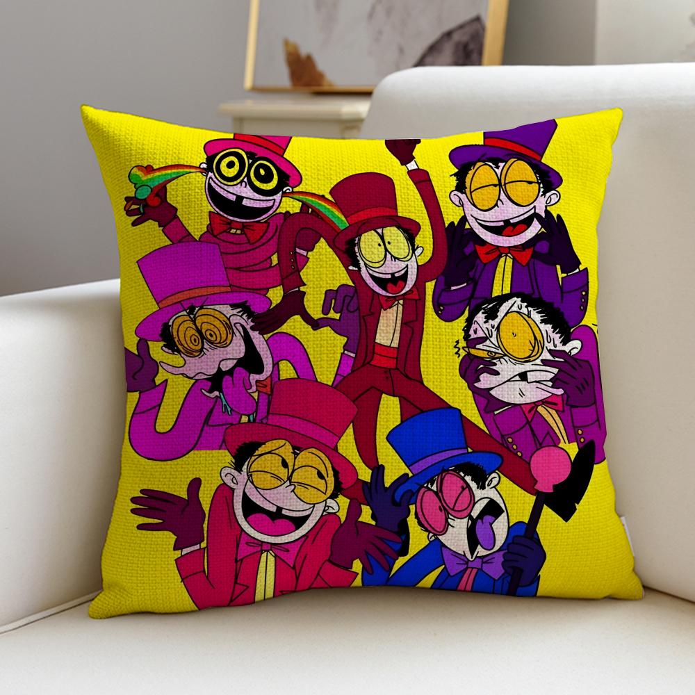 Chaotic SSuperjailS Cushion Cover Breathable and skinfriendly linen pillowcase square removable and washable cushion
