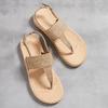 New Roman Slope Heel Sandals - Wear-resistant and Non-slip Senior Texture Elegant Ladies Flip-flops Home Outdoor Beach Shoes