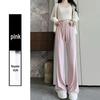 Women's High Waist Pink Ice Silk Sun Protection Flare Pants - Summer 2025 Slimming Casual Trousers