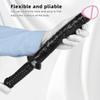 Extra Long Anal Plug Dildo with Shank G-Spot Stimulator Black Penis with Handle Vagina Massage Butt Plug Sex Toys for Women Men