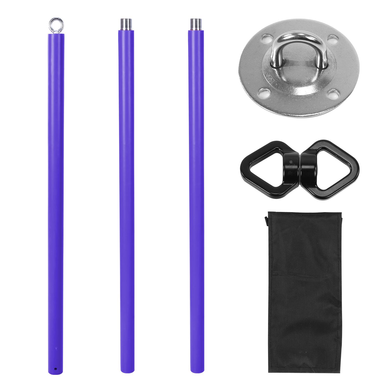 9.8ft/3m Portable Dance Pole For Home Adjustable Height Pole For Dancing Removable for Exercise Home Club Gym фиолетовый