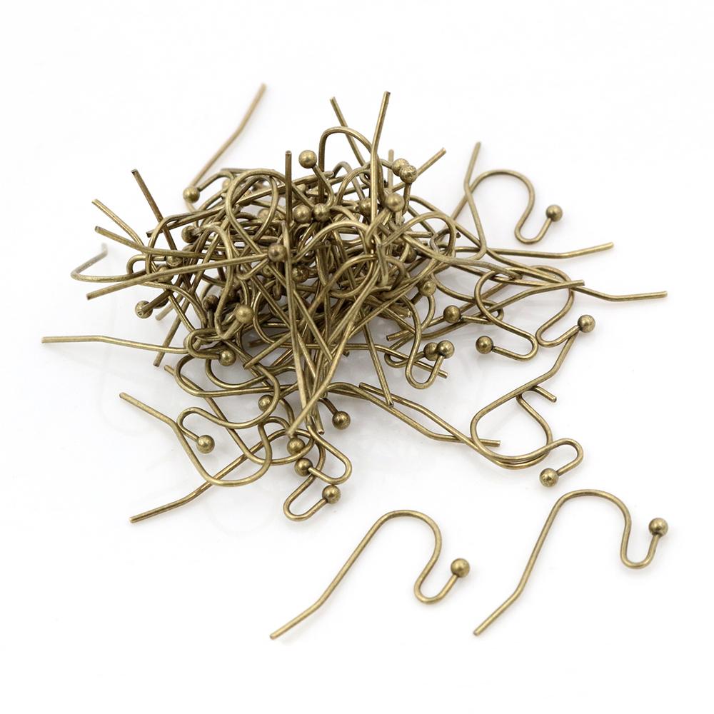 100pcs DIY Earring Hooks Findings 21x16mm Metal DIY Jewelry Making Accessories Brass Hook Earwire Earrings