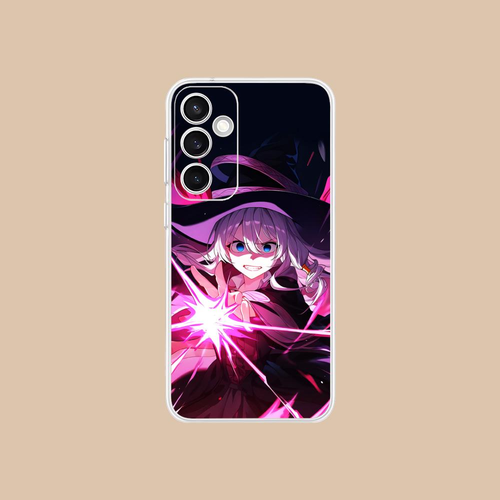 Wandering Witch Elaina Clear Mobile Phone Case for Samsung Galaxy S25 S24 S23 S22 S21Plus FE Ultra Colorful Cover