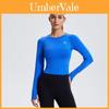 Womens Athletic Running Yoga Top With Stretchy Polyester Fabric For Gym Fitness