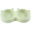 Pet Cat Double Bowl Material Non-Slip Puppy Cat Food Water Feeding Bowl Cute Cartoon Face Durable Dish