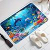 Tappetino da Bagno Antiscivolo Assorbente in Diatomee Ocean 3D, Resistente all'Usura