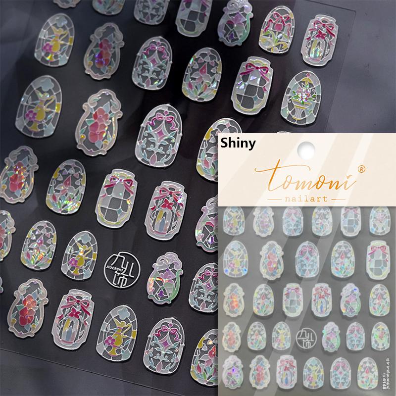 

Ретро блестящие глазурованные рококо цветочные окна мечтательная бабочка геометрическая рамка штамп тисненые рельефы наклейки для дизайна ногтей маникюрные наклейки