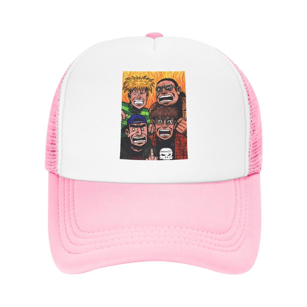 Eltingville Club The Team Drawing Mesh Sun Hats Outdoor Sport Breathable Baseball Caps Couple Fitted Retro Print Trucker Hat