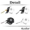 Hat Cap Star Peace Cool Sports Casual Monotone CZ525 Black [White Fang] Men's Women's (Two-tone Belt)