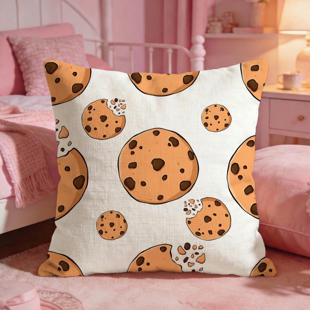 FoodcookieS Cushion Cover Premium Comfort Reversible Pillow Cove Two In One Design for Any Room Car Interior