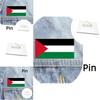 Broche géométrique en acrylique Drapeau palestinien personnalisé en gros