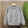 Autumn And Winter New Style Mens Crew Neck Sweater Knitwear Trendy Minimalist Stylish Versatile Slim Fit Bottoming Shirt Top