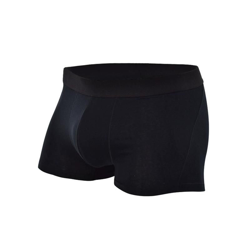 Men's Large Size Boxer Solid Color Mid-Rise Cotton Anti-Abrasion Boxer High Stretch Panties