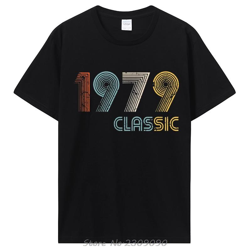 Graphic Streetwear Birthday Gifts Summer Style Cotton T-shirt Men Clothing Novelty Vintage Made In 1979 Fitness Tshirt Tees