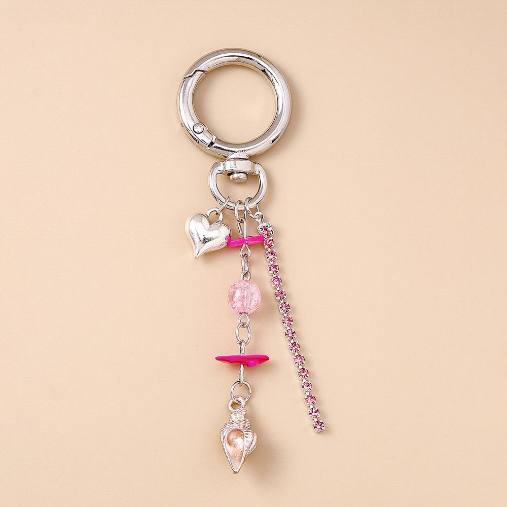 Fashion Flower Animal Keychain Love Heart Key Ring for Women Girls Handbag Pendants DIY Handmade Jewelry Gifts