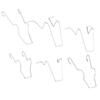 6pcs Headlamp Headlight Dip Dipped Beam Head Lamp Bulb Retaining Spring Clip Clamp for H1 H4 H7