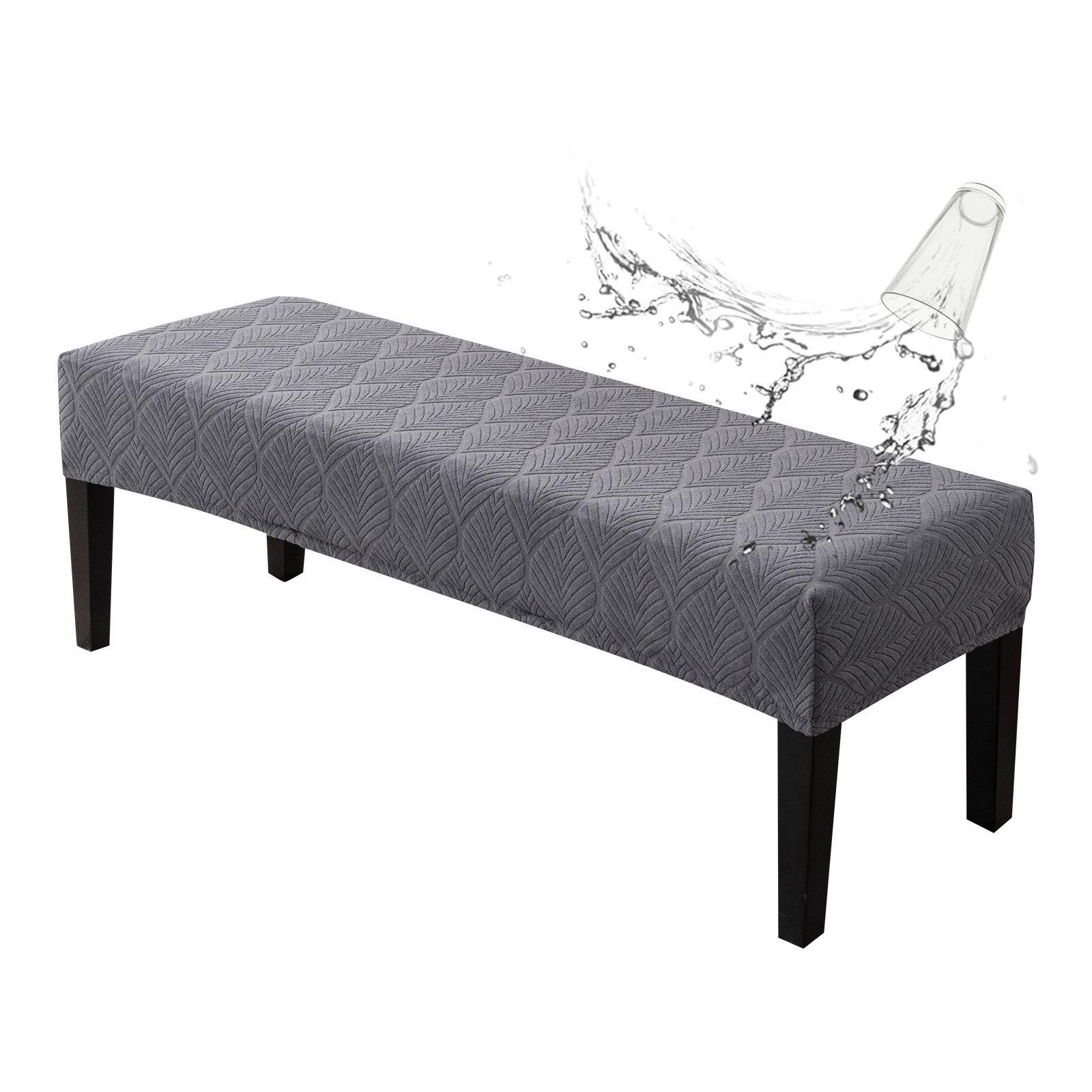 

1PC Waterproof Jacquard Dining Bench Covers Living Room Bedrooms Kitchen Washable Anti-Dust Removable Bench Full Wrap Slipcovers 1pc темно серый