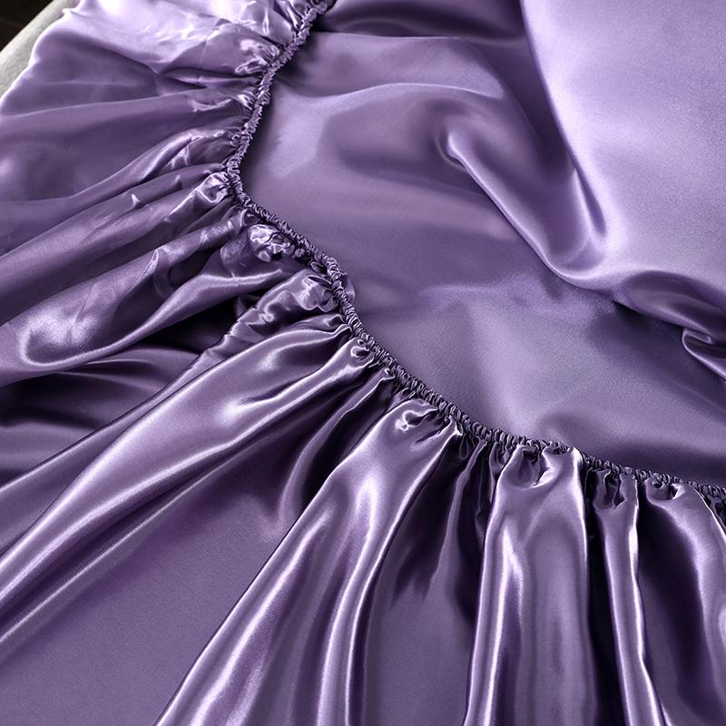 Ny Sateng Laken Europeisk Stil Rayon Madrassbeskytter Strikk Kant Laken King 140x200 160x200 Uten Putetrekk Sengetøy